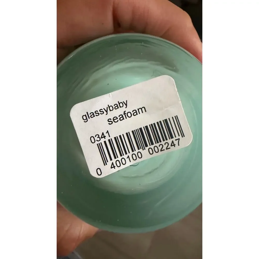 New no box Glassybaby Seafoam Glass Votive Candleholder